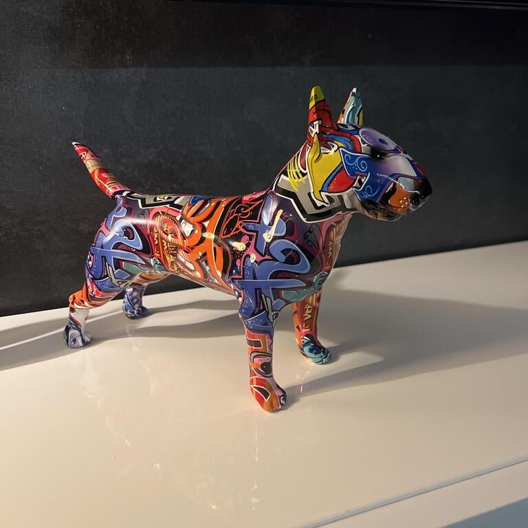Hars Bull Terrier hondenbeelden en sculpturen | Déco et Artisanat Hars Bull Terrier hondenbeelden en sculpturen | Déco et Artisanat