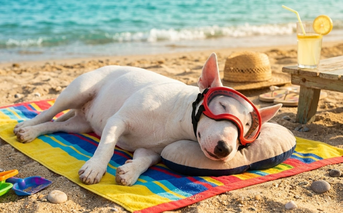 Bull Terriers Sunbathing: The Health Benefits of Vitamin D - Bull Terrier World