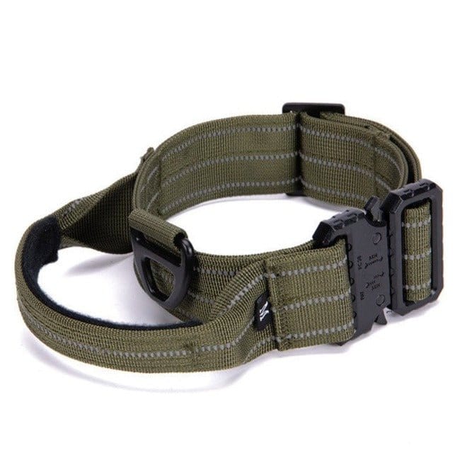 1000D Reflective Collar With Handle Bull Terrier World