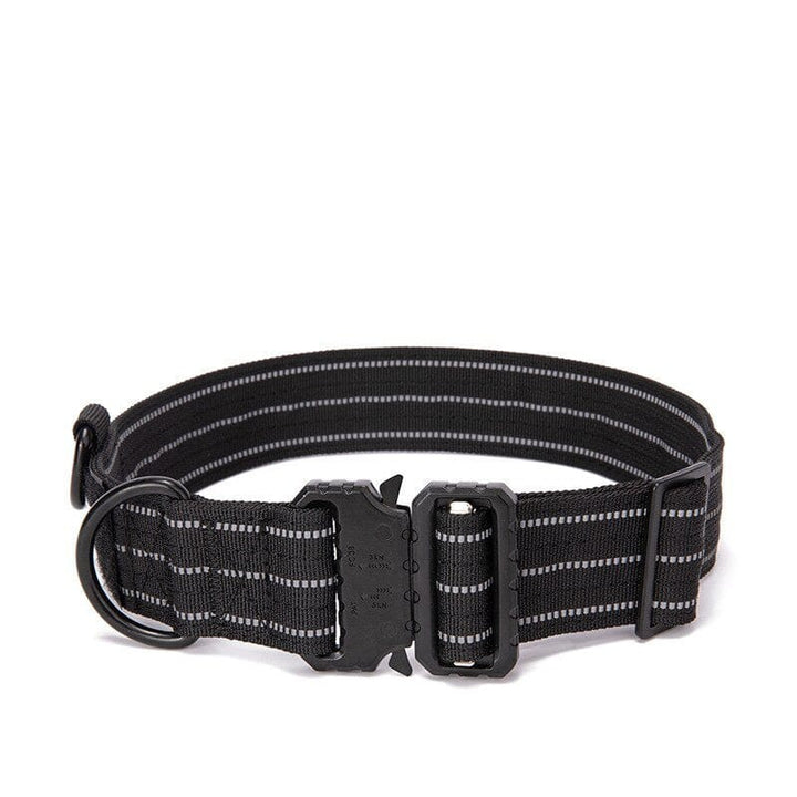 1000D Reflective Collar Without Handle Bull Terrier World Black