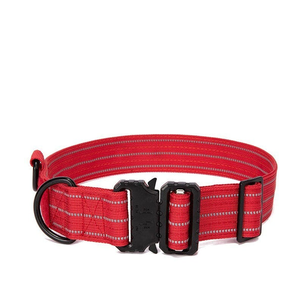 1000D Reflective Collar Without Handle Bull Terrier World Red