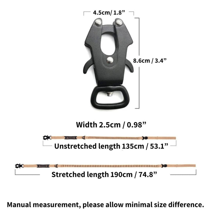 1000D Quick Release Reflective Bungee Leash 190cm/74.8"