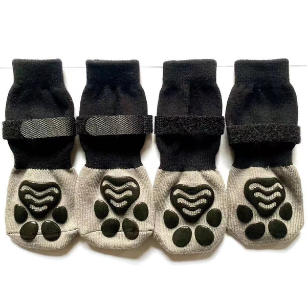 Anti - Skid Black And Gray Socks | Bull Terrier World