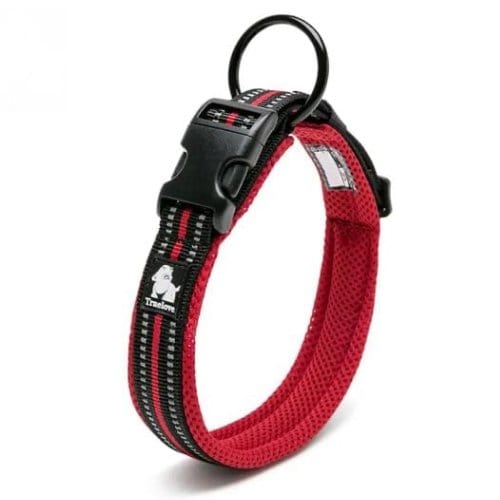 3M Reflective Padded Collar Bull Terrier World 2XS / Red