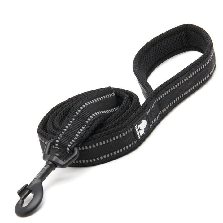 3M Reflective Leash 110cm/43" Bull Terrier World 1.5cm / 0.6" / Black