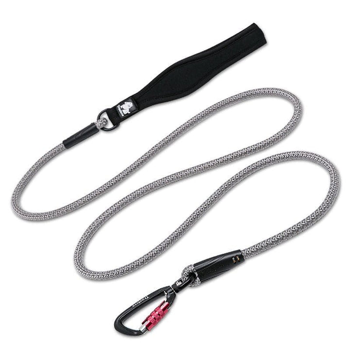 3M Reflective Woven Rope Leash With Neoprene Handle 180cm/70.9" Bull Terrier World 6mm / 0.24" / Gray