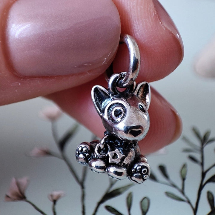 925 Sterling Silver Bull Terrier Puppy Charm | Bull Terrier World