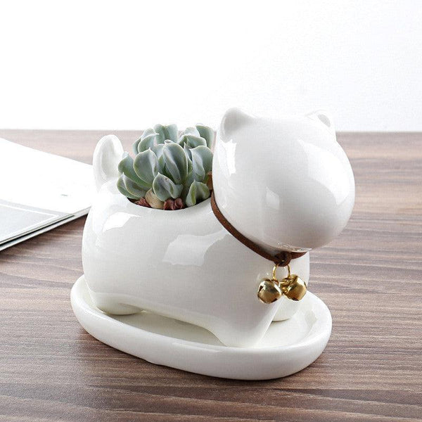 Bull Terrier Ceramic Flower Pot | Bull Terrier World