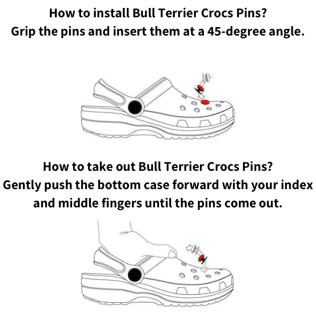 Bull Terrier Crocs Pins Set | Bull Terrier World