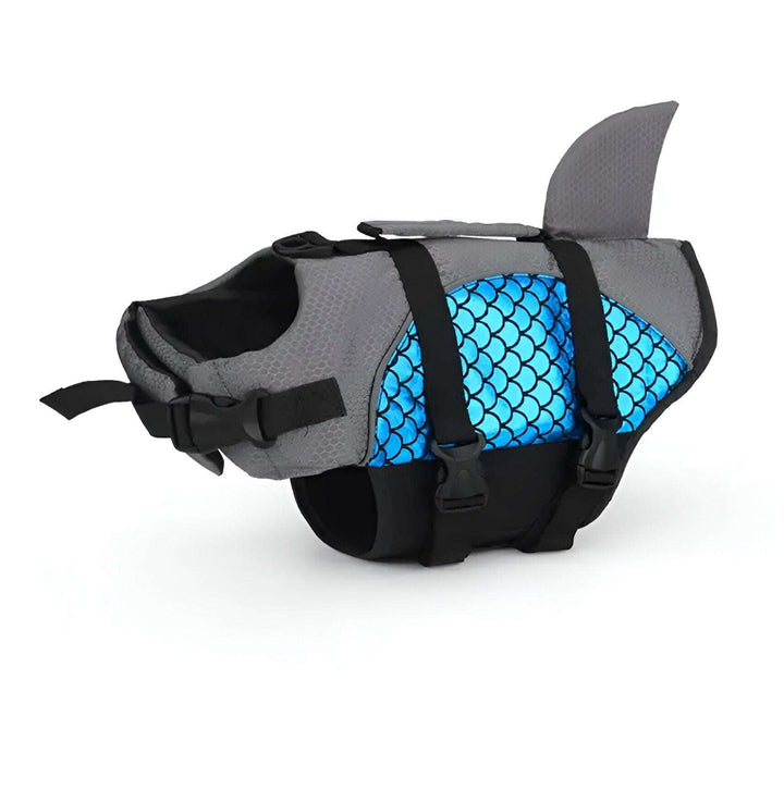 Metallic Life Jacket With Fin Bull Terrier World XS / Blue