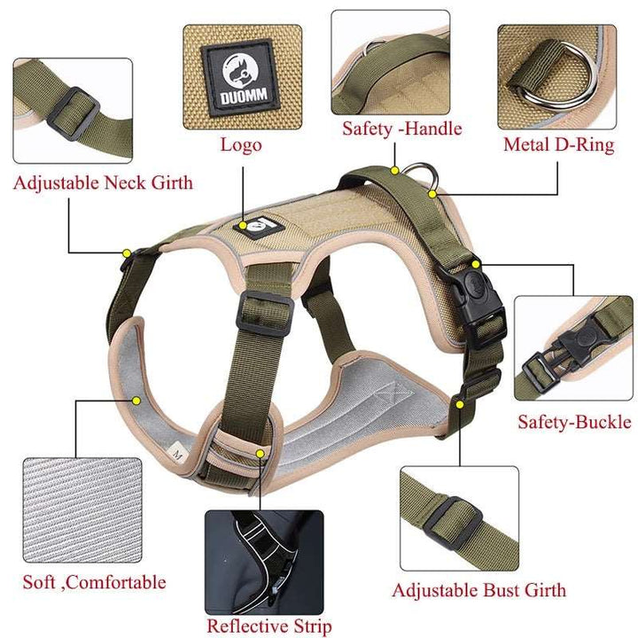 No-Pull Reflective Harness With Velcro