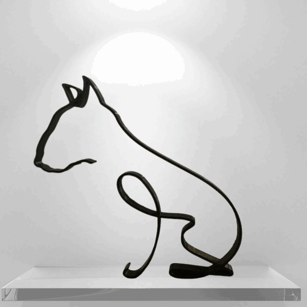 Minimalistic Bull Terrier Sculpture Bull Terrier World
