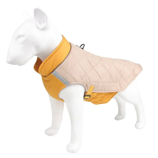 Reflective Quilted Comfort Vest Bull Terrier World XL / Beige & Yellow