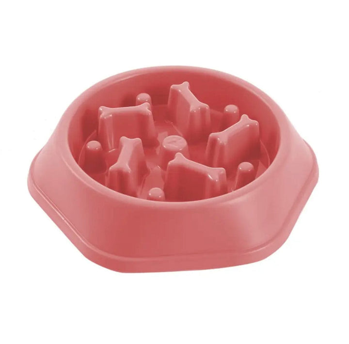Slow Feeder Bowl With Bones Bull Terrier World Pink