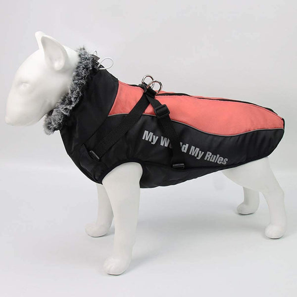 Warm Waterproof Winter Vest Bull Terrier World XL / Red