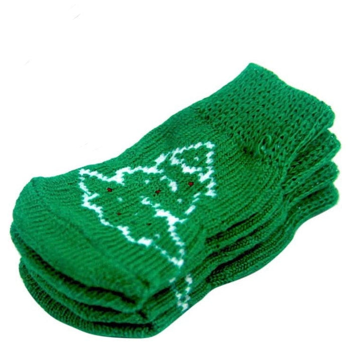 Anti - Skid Christmas Tree Socks | Bull Terrier World