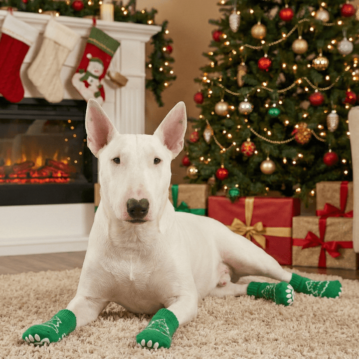 Anti - Skid Christmas Tree Socks | Bull Terrier World