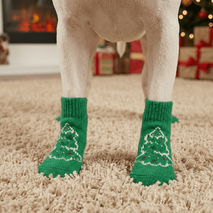 Anti - Skid Christmas Tree Socks | Bull Terrier World