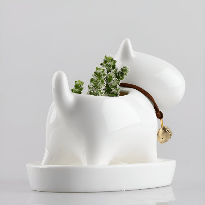 Bull Terrier Ceramic Flower Pot | Bull Terrier World