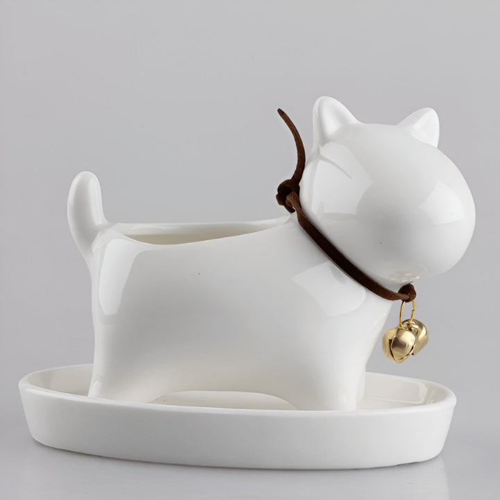 Bull Terrier Ceramic Flower Pot | Bull Terrier World