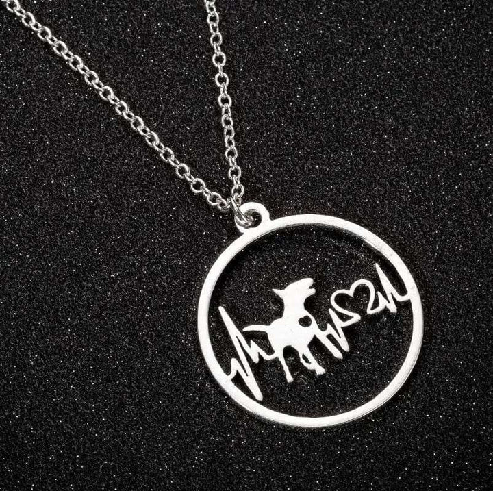 Bull Terrier Heartbeat Necklace Bull Terrier World