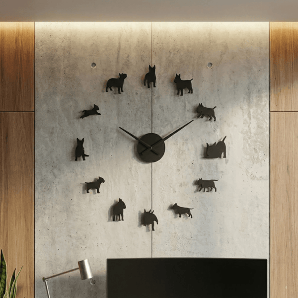 Reloj de pared bull terrier