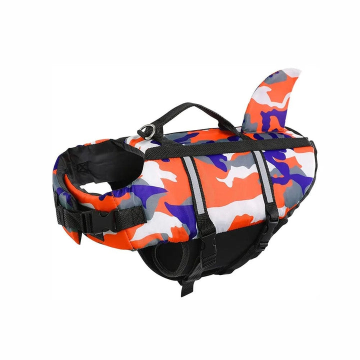 Camo Life Jacket With Fin | Bull Terrier World