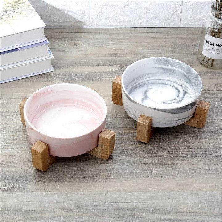 Ceramic Bowl With Wooden Rack 400ml