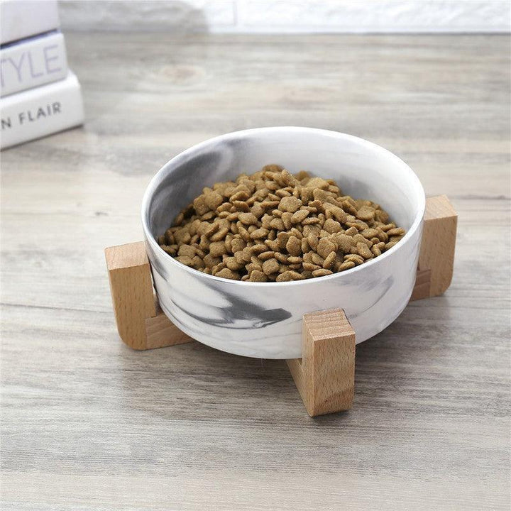 Ceramic Bowl With Wooden Rack 400ml
