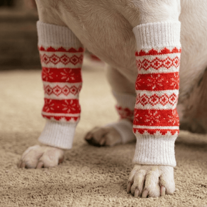 Christmas Dog Leg Warmers | Bull Terrier World