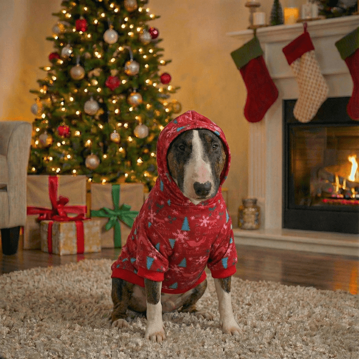 Christmas Hoodie With Pocket | Bull Terrier World