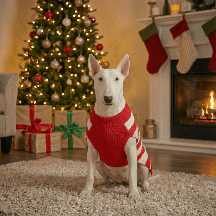 Christmas Sweater With Deer | Bull Terrier World