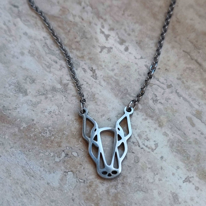 Geometric Bull Terrier Necklace | Bull Terrier World