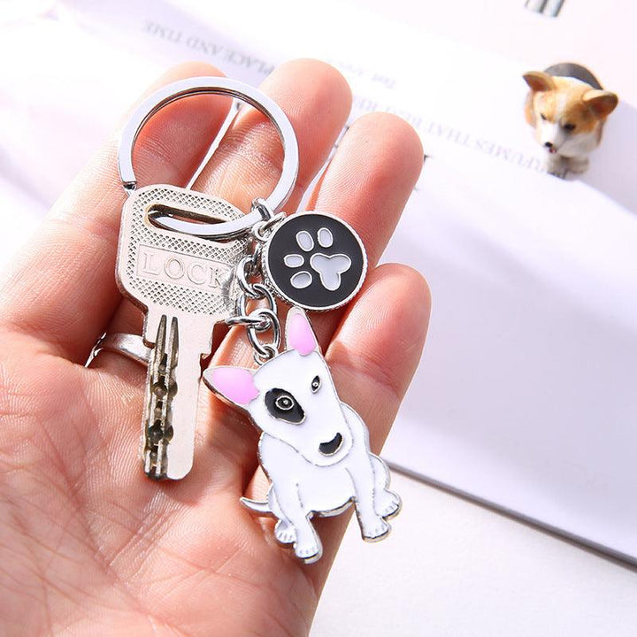 Metal Bull Terrier Keychain Bull Terrier World