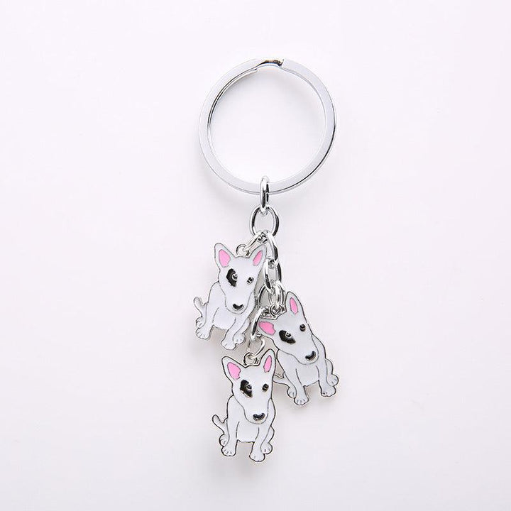 Metal Bull Terrier Keychain Bull Terrier World