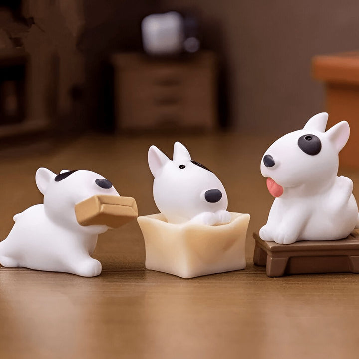 Mini Bull Terrier Figurines Set | Bull Terrier World