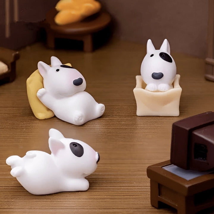 Mini Bull Terrier Figurines Set | Bull Terrier World