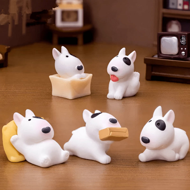 Mini Bull Terrier Figurines Set | Bull Terrier World