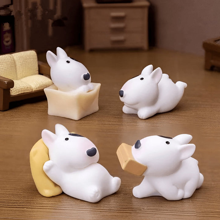 Mini Bull Terrier Figurines Set | Bull Terrier World