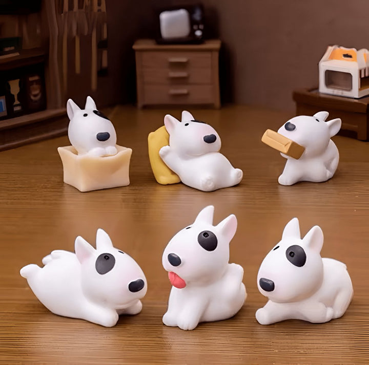 Mini Bull Terrier Figurines Set | Bull Terrier World