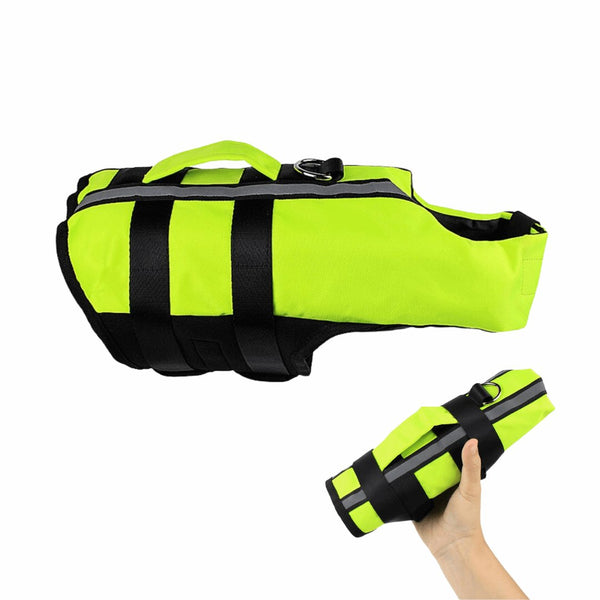 Neon Green Inflatable Life Jacket | Bull Terrier World