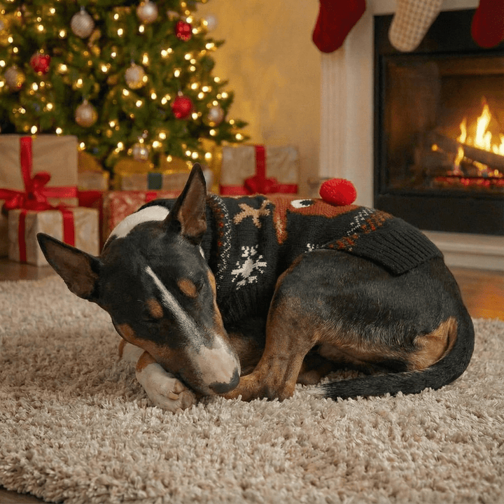 Nosey Deer Christmas Sweater | Bull Terrier World