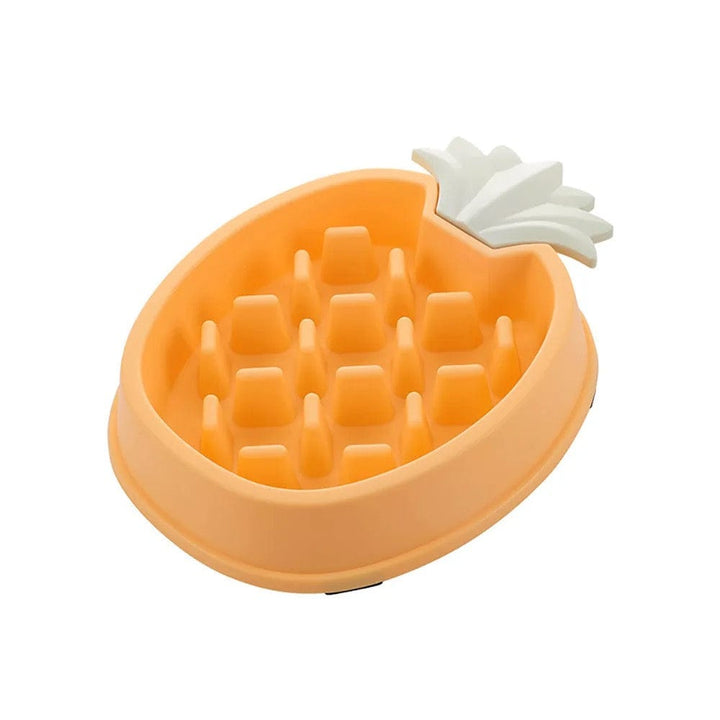 Pineapple Slow Feeder Bowl Bull Terrier World Yellow