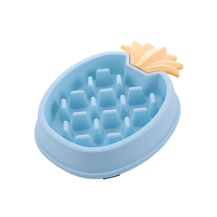 Pineapple Slow Feeder Bowl Bull Terrier World Blue