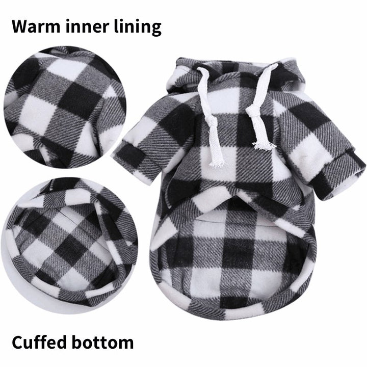 Plaid Hoodie With Zipper Pocket | Bull Terrier World