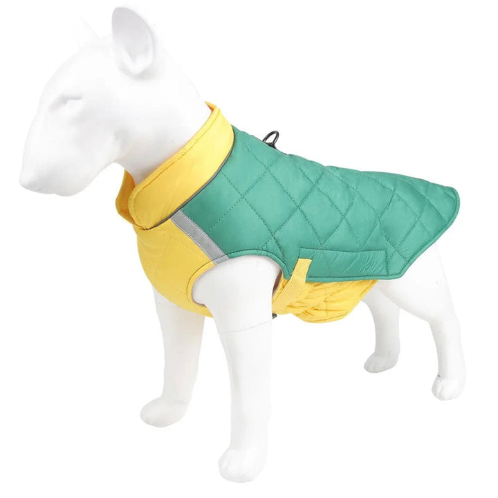 Reflective Quilted Comfort Vest Bull Terrier World XL / Green & Yellow