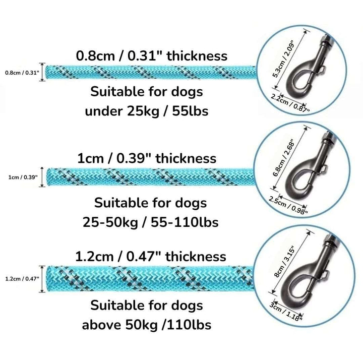Reflective Rope Leash 150cm/59" Bull Terrier World