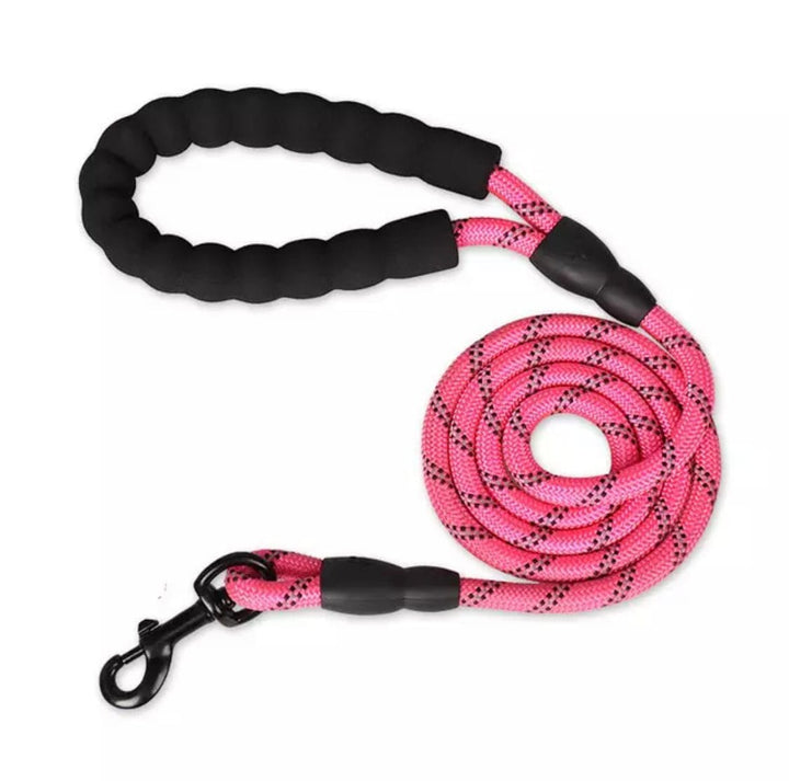 Reflective Rope Leash 150cm/59" Bull Terrier World 0.8cm / 0.31" / Pink