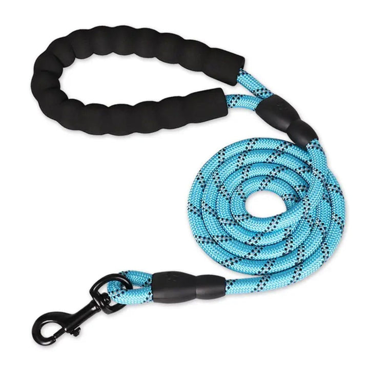 Reflective Rope Leash 150cm/59" Bull Terrier World 0.8cm / 0.31" / Blue