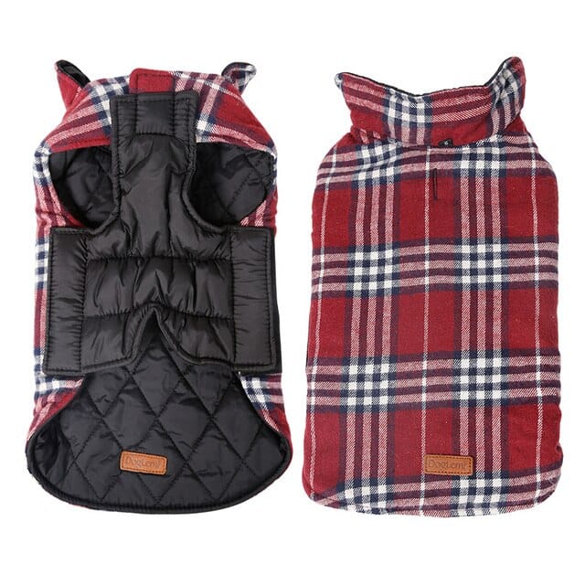 Reversible Plaid Waterproof Vest Bull Terrier World